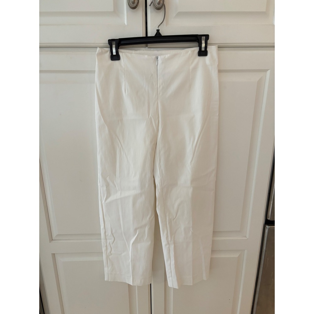 MOTTO White Cropped‎ Pants Women Size 10 Made in Australia Career Casual